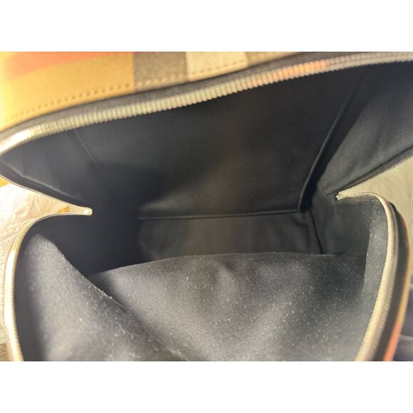 Burberry Jeff Check Canvas Backpack With Zip Closure & Front Pocket - Picture 16 of 16